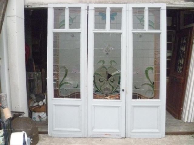 3 doors stained glass