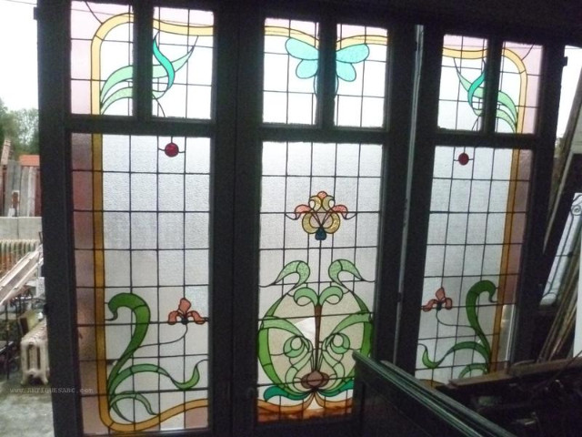3 doors stained glass