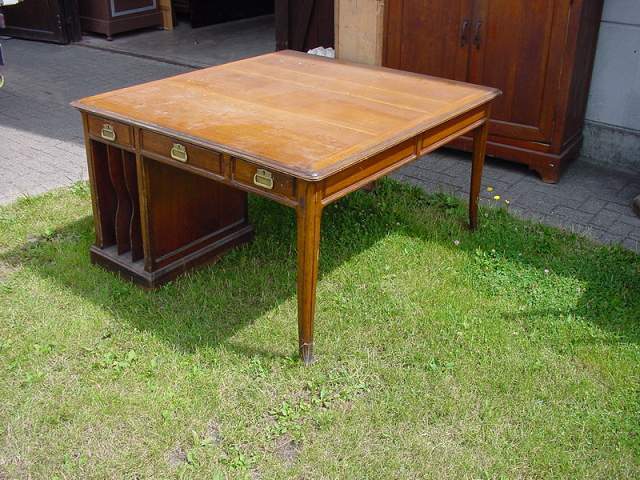 Oak double side desk