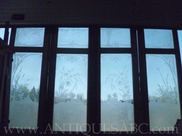 4 doors etched glass