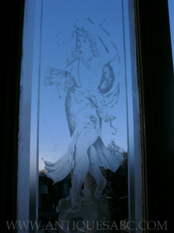 etched glass lady