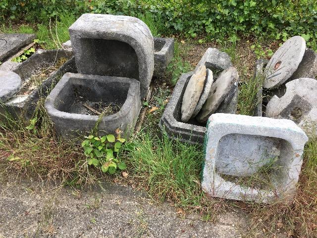 Belgian blue stone troughs