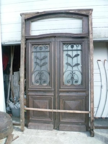 double entrance door oak