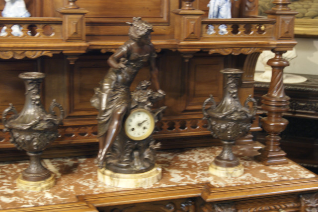 French 3 piece clockset zamac alloy