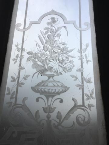 Pair of doors etched glas