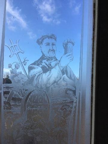 Pair of doors etched glass