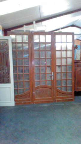 set 3 doors cut glass