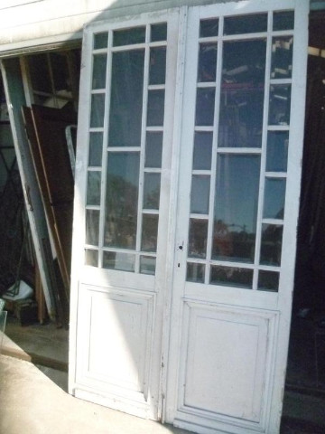 set of 2 doors facet cut glass