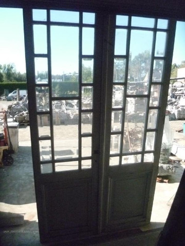 set of 2 doors facet cut glass