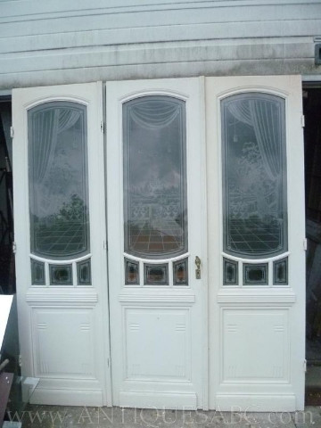 Set of 3 doors etched glass