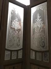 Set of 4 doors etched glass