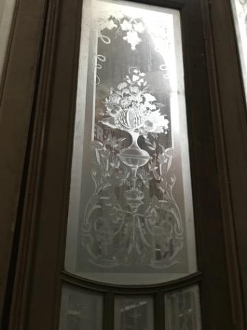 Set of 4 doors etched glass