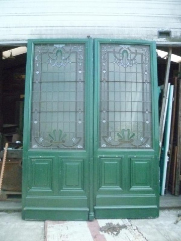 stained glass pair of doors