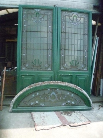 stained glass pair of doors